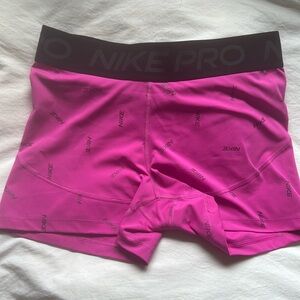 Pink Nike pro shorts